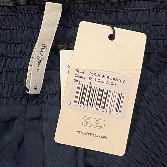 Pepe Jeans London Lana Ruffled Layer Mini Skirt Dulwich Smocked Waist - Picture 8 of 9